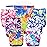 wegreeco Cloth Diapers 6 Pack with 6 Inserts & 1 Wet Bag, Washable Cloth Diapers for Babies, One Size Adjustable Reusable (Tie-dye)