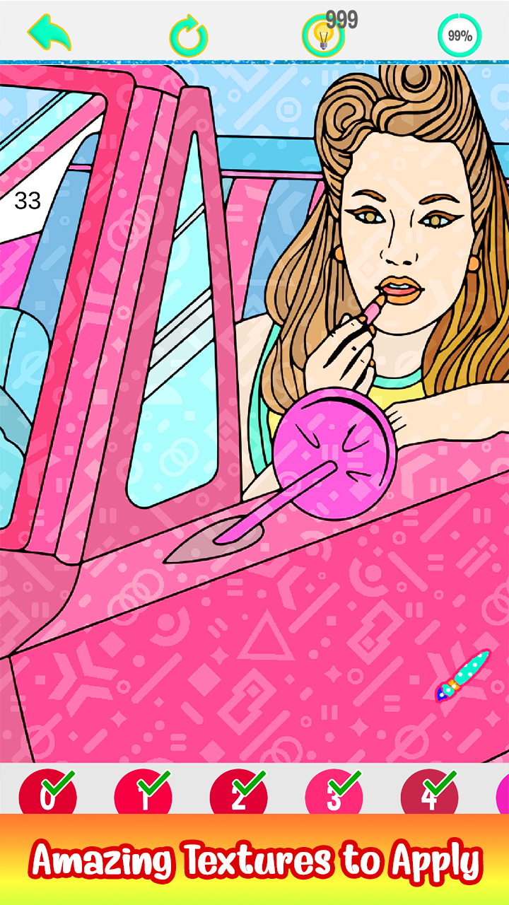 Texture Paint by Number Book Grownups Paint + Glitter + Crayon + Oil