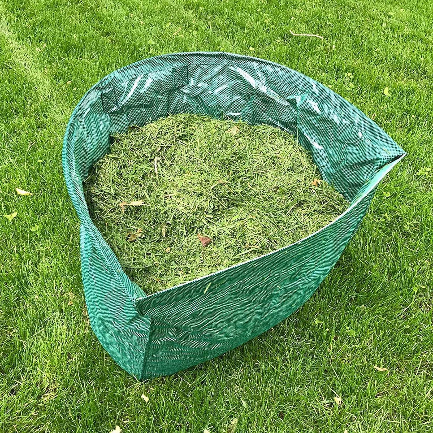 Giant Yard Dustpan-type Garden Bag for Collecting Leaves, Heavy Duty Gardening Bags, Reuseable Leaf Waste Bag for Lawn Pool Garden (2 pack)