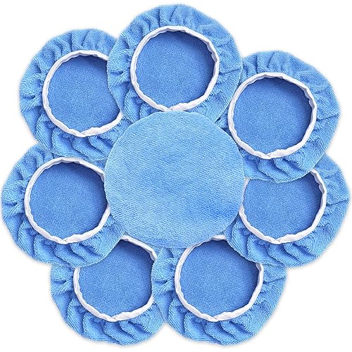 OTUAYAUTO 8 capó de pulido de 7 a 8 pulgadas, gorro de microfibra para pulir el automóvil, capó amortiguador orbital para la mayoría de pulidores