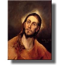 ArtWorks Decor Head of Jesus Christ by El Greco on Stretched Canvas, Wall Art Picture, Ready to Hang!