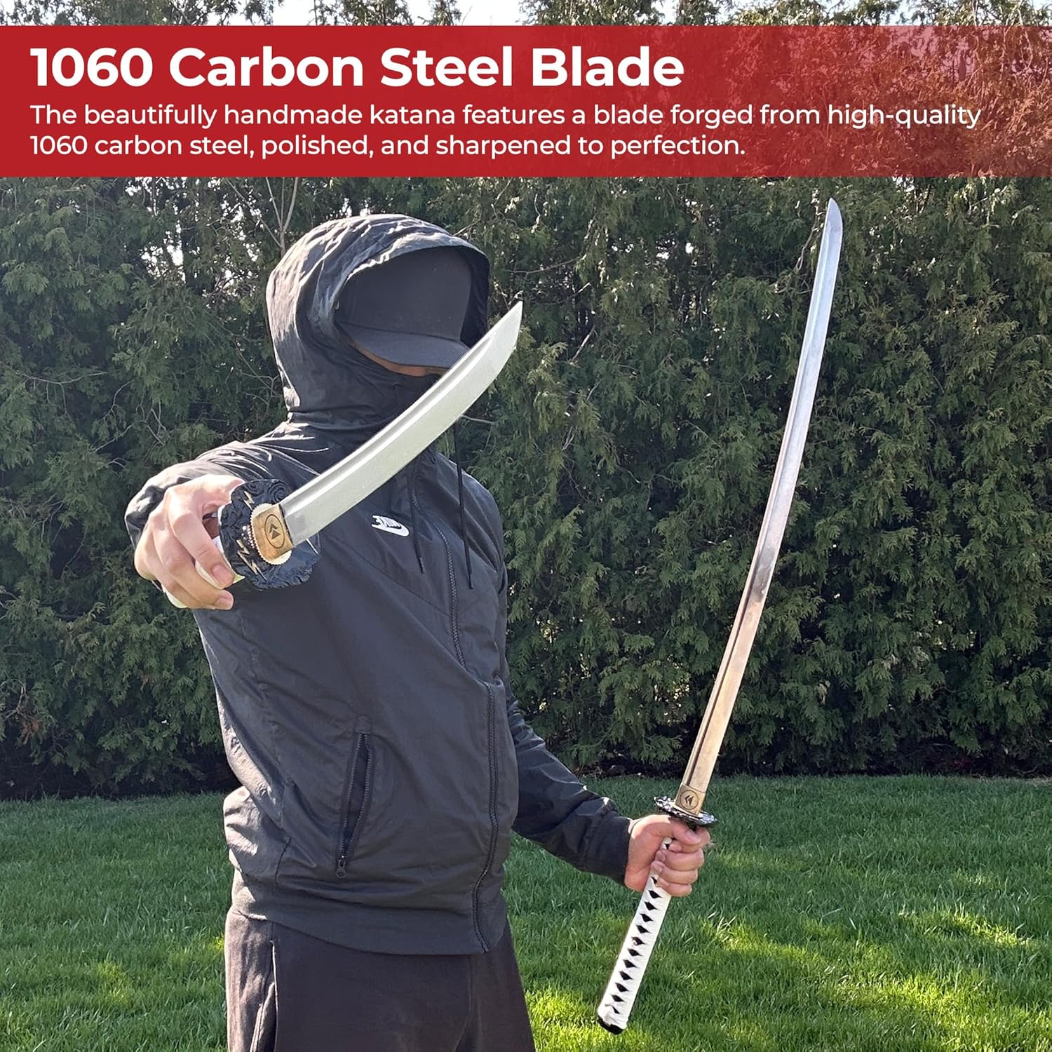 MedievalDepot Anime - Dragon Katana Sword Set and Ornate Scabbards | Samurai Sword Set with Intricate Dragon Designs