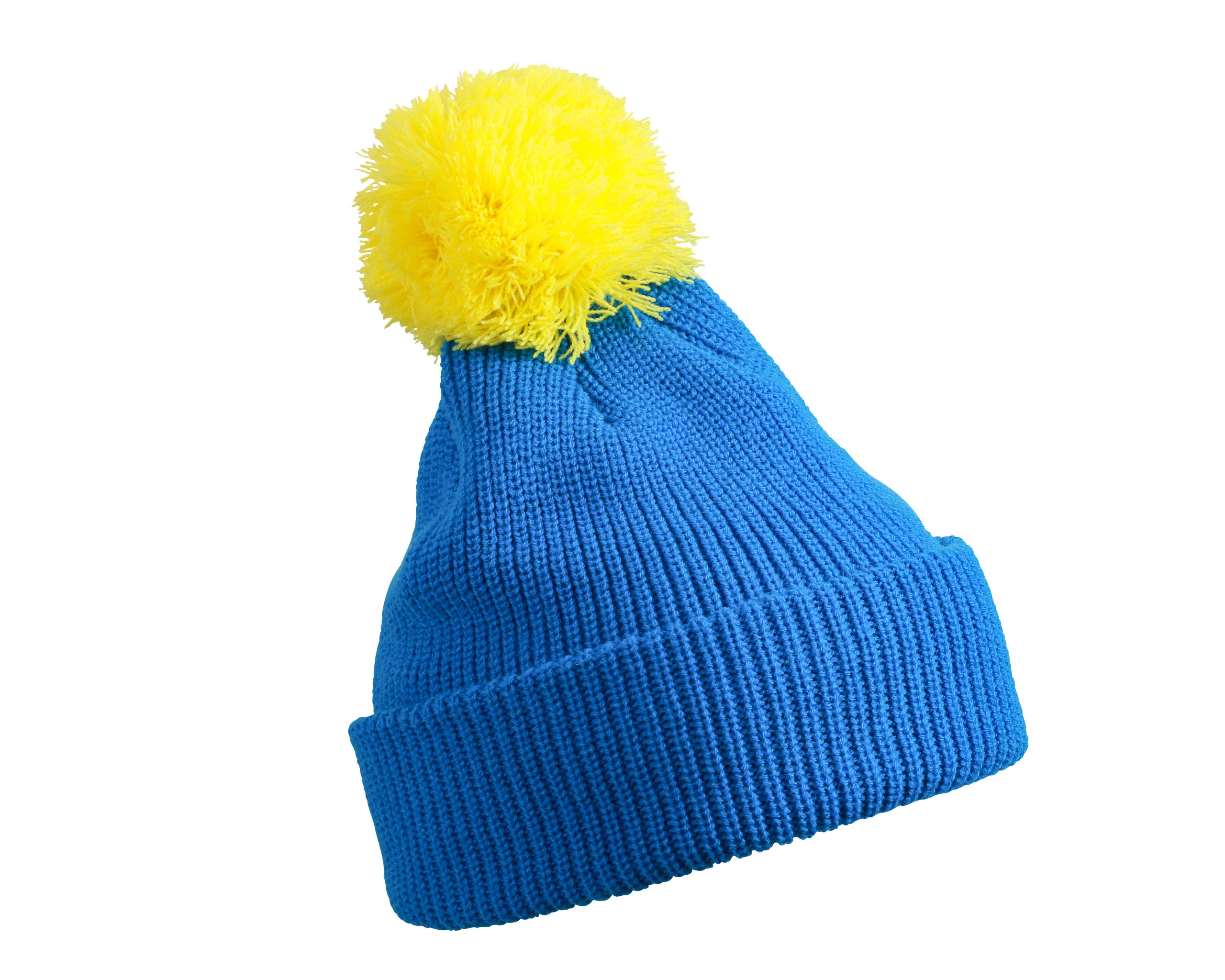 MB Knitted Hat with Pompom in 8 Great Colours - Warm Double Knit Cap