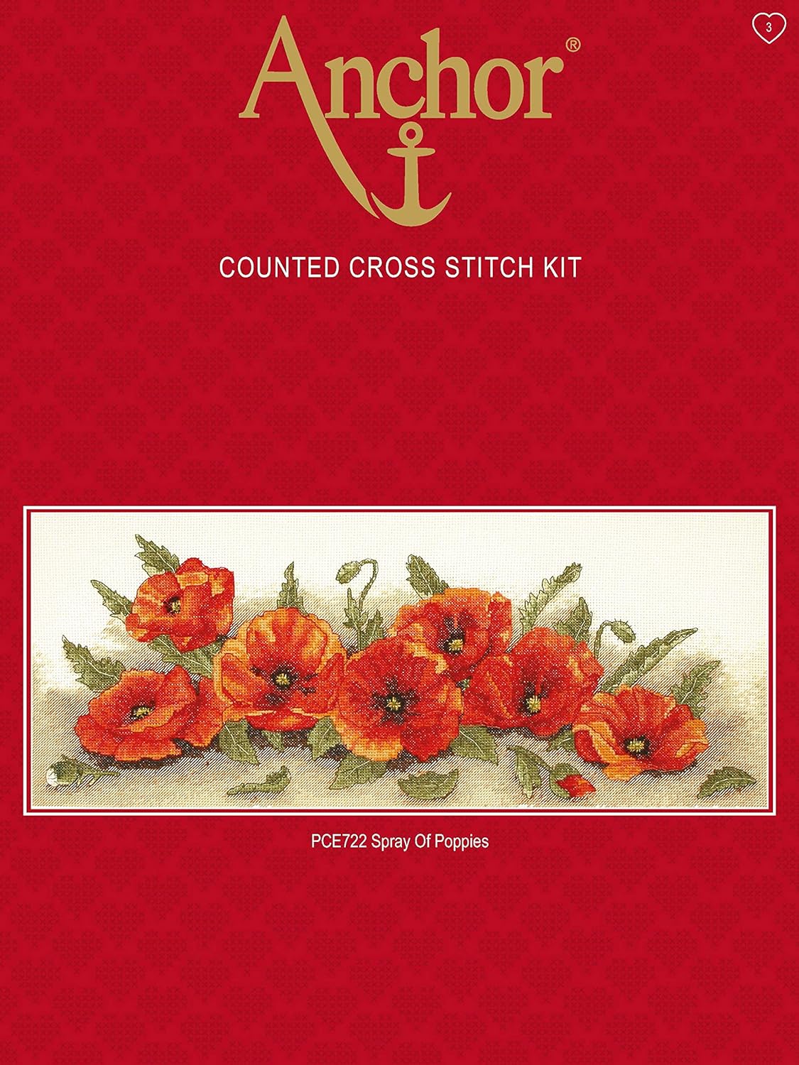 Kit De Punto De Cruz "Amapolas Y Margaritas De Prado De Verano