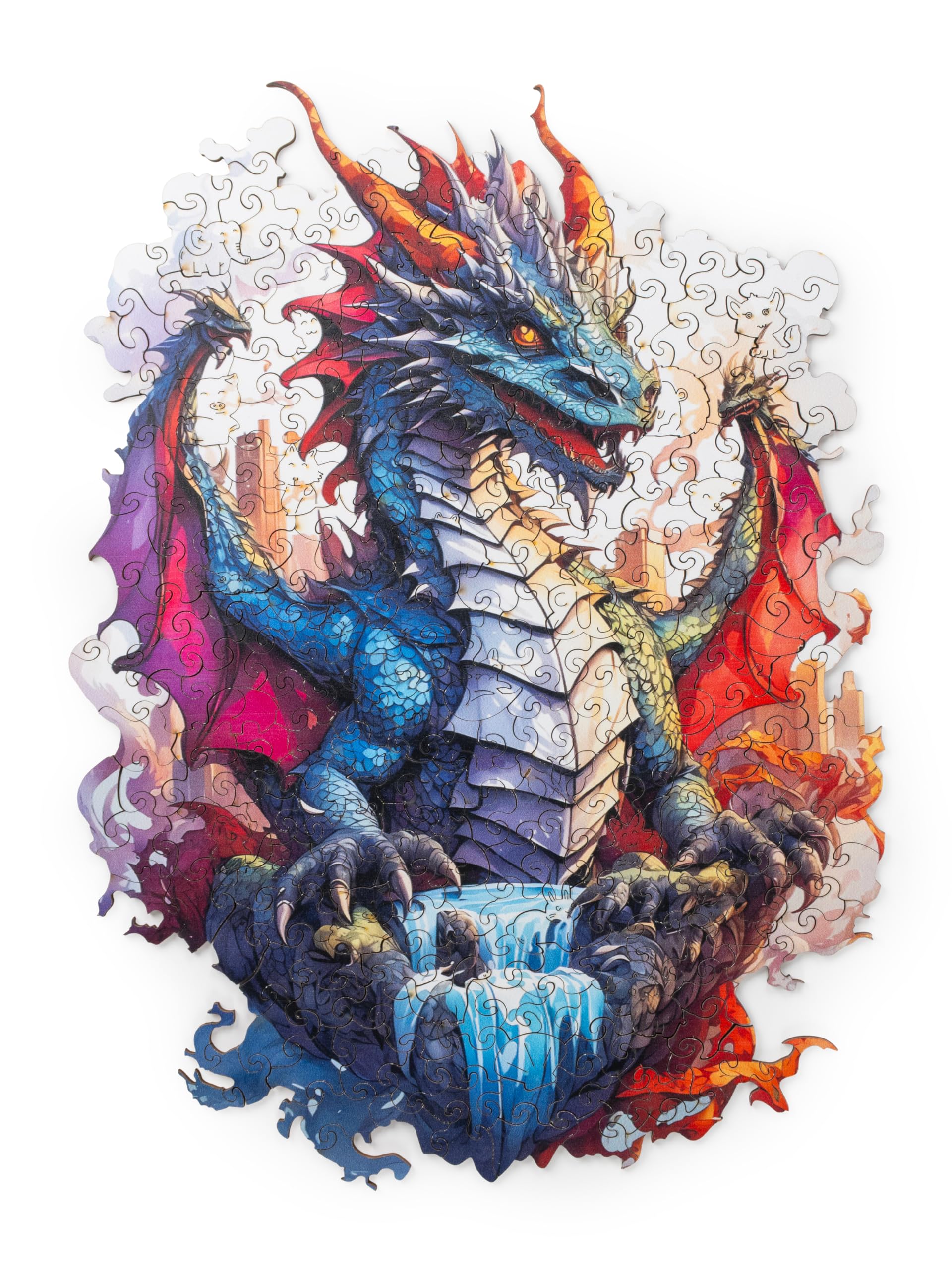 Recent Toys Wooden Jigsaw Puzzle Fantasy Dragon for Adults and Kids.287 Piece puzzle - Image 3