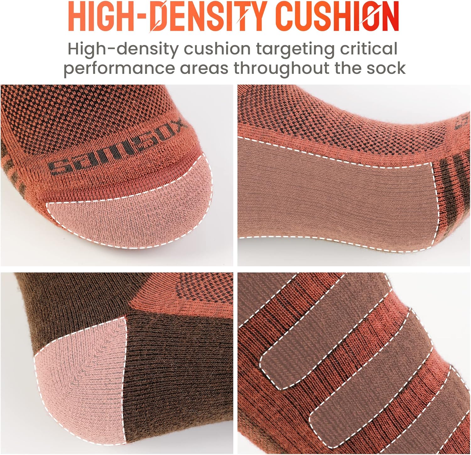 2-Pair Merino Wool Ski Socks, Made in USA Over-the-Calf Skiing and Snowboarding Socks for Men & Women (Ashland) - Image 5