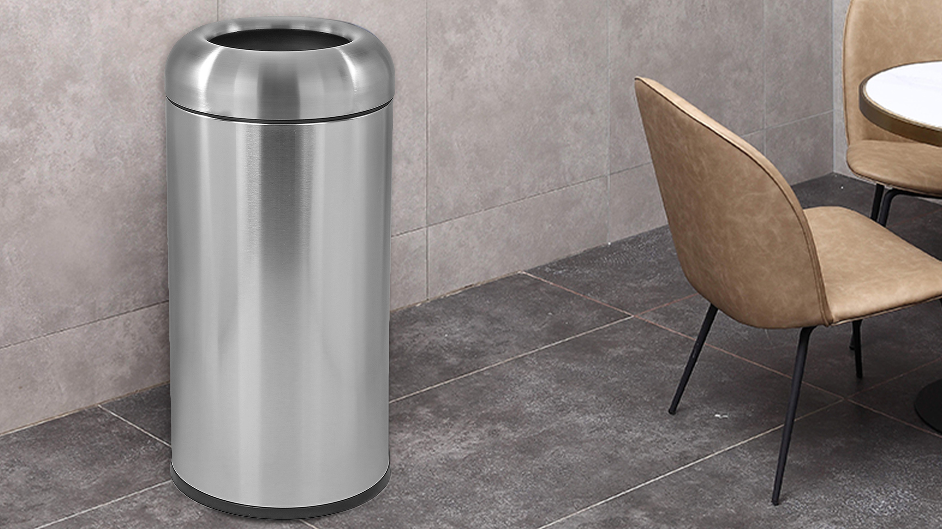 Amazon.com: BEAMNOVA 16.5 Gallon Trash Can Black Open Top Large