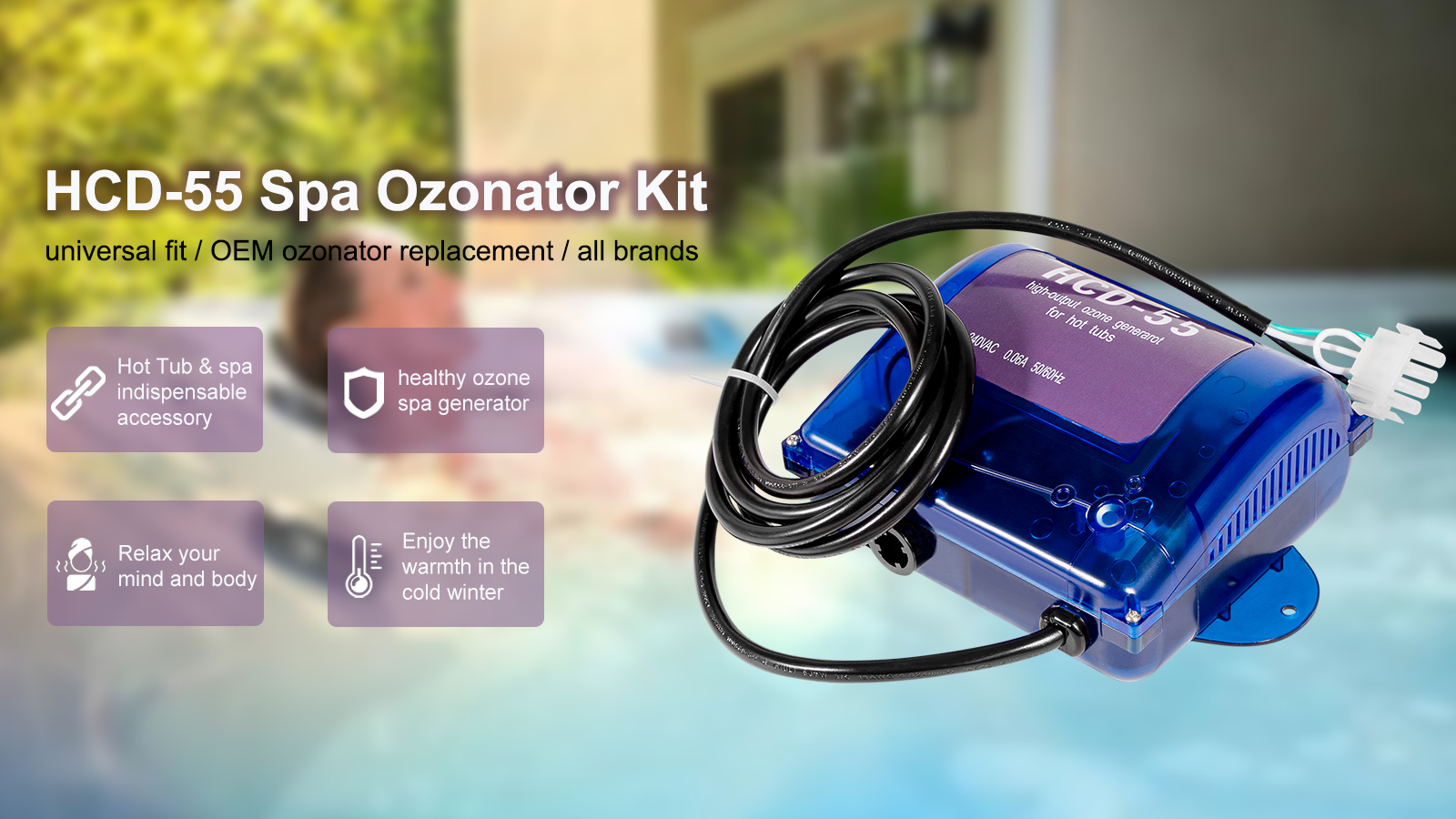 Watch HCD-55 Spa Ozonator Kit Hot Tubs Ozone Generator on Amazon Live