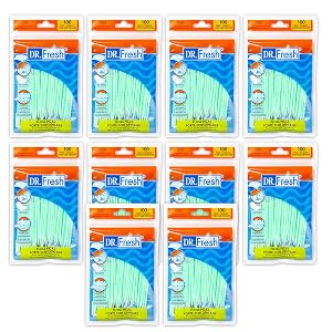 10 pk 100 ct each Soft Bristle Dental Floss Picks Interdental Brush Toothpicks Flexible Deep Clean