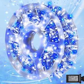 Weillsnow 164 ft Blue White LED Lights