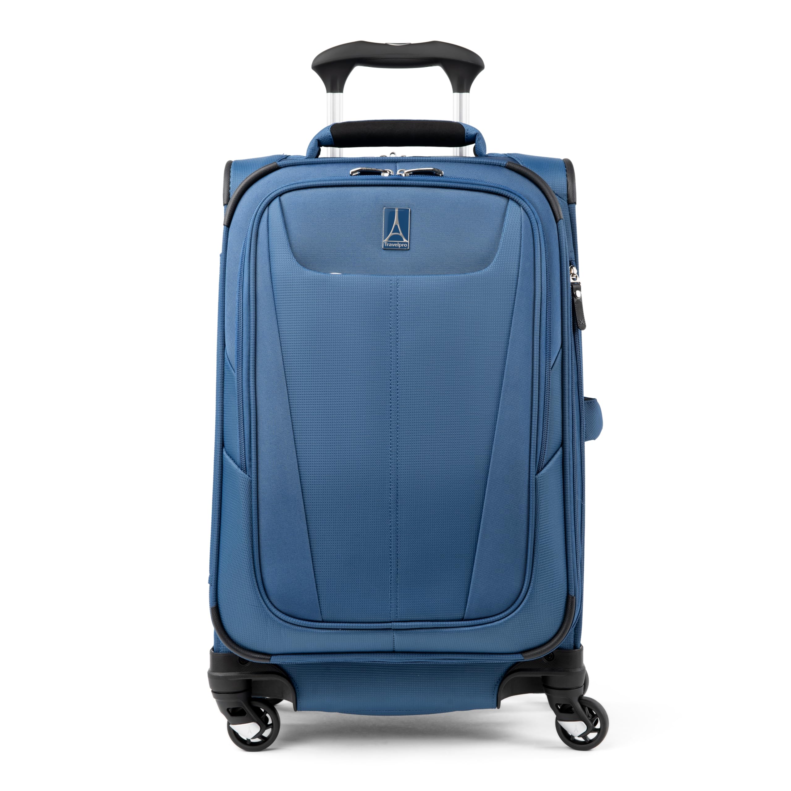 Maxlite 5 Softside Expandable Luggage with 4 Spinner Wheels, Lightweight Suitcase, Men and Women, Ensign Blue, Carry-on 21-Inch