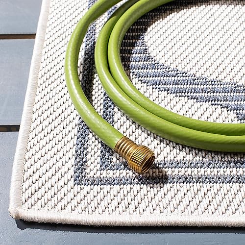 Miniatura 5 de MARTHA STEWART x SAFAVIEH MSRO336G - Alfombra de 6 pies 7 pulgadas x 9 pies, color plateado y gris, para interiores y exteriores, impermeable, fácil