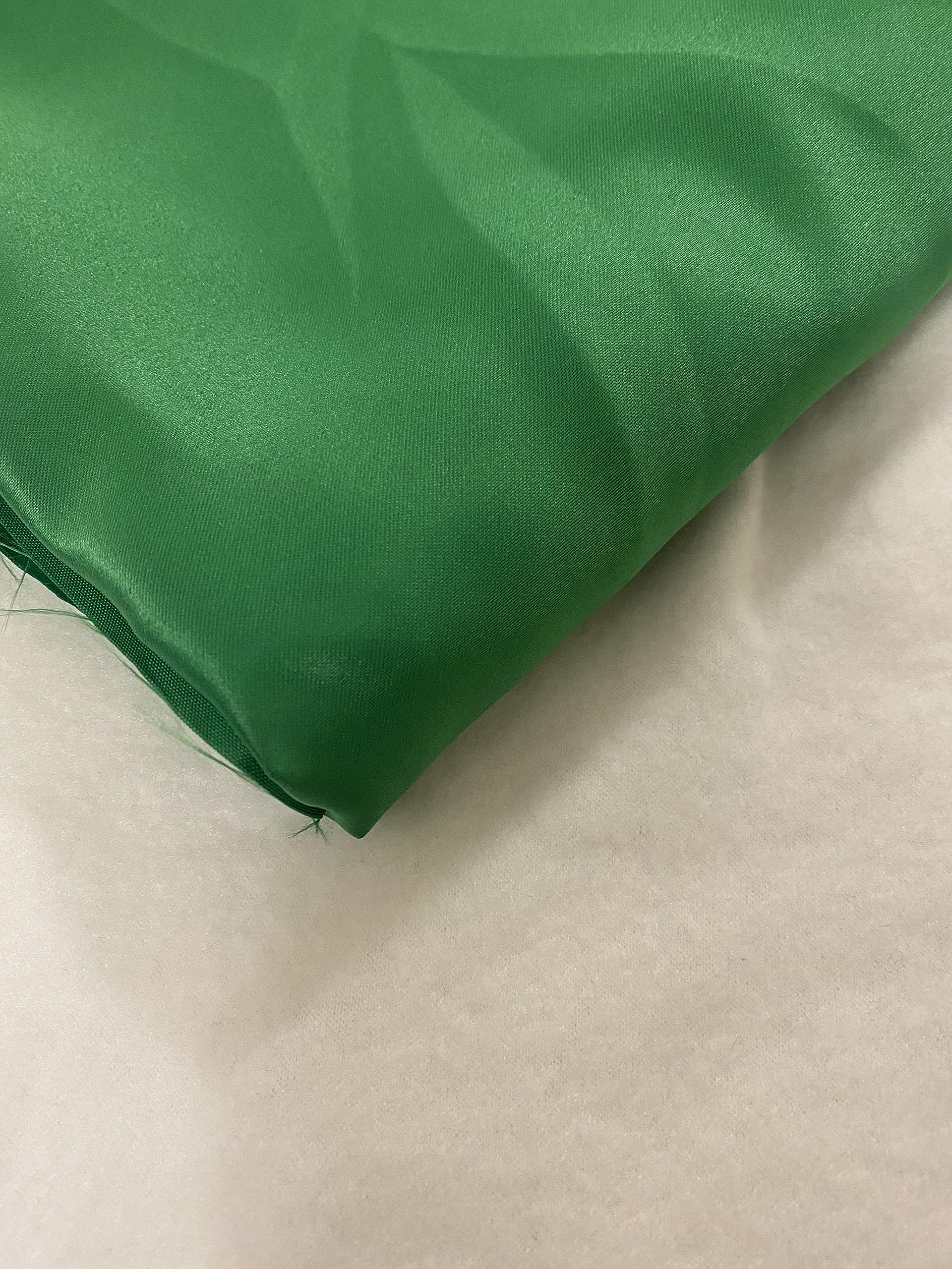Fancy Textiles Dull Duchess Bridal Satin Dress Making Fabric 60'' Wide… (5 Meter, Emerald Green) — image 1
