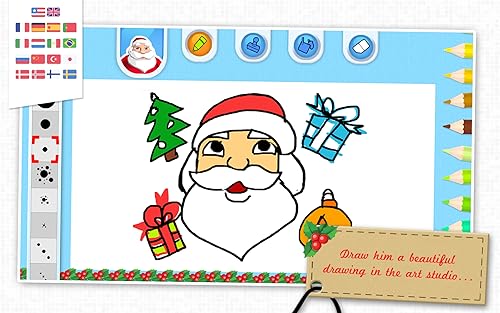 A Casa do Papai Noel - Veja o Papai Noel na casa dele e ajude-o a preparar a festa de Natal.