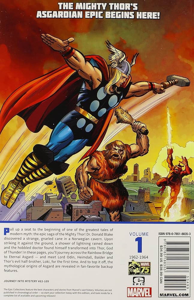 アメコミ　THE MIGHTY THOR エピック・コレクション　2冊セット Amazon.com: Thor Epic Collection: The God of Thunder