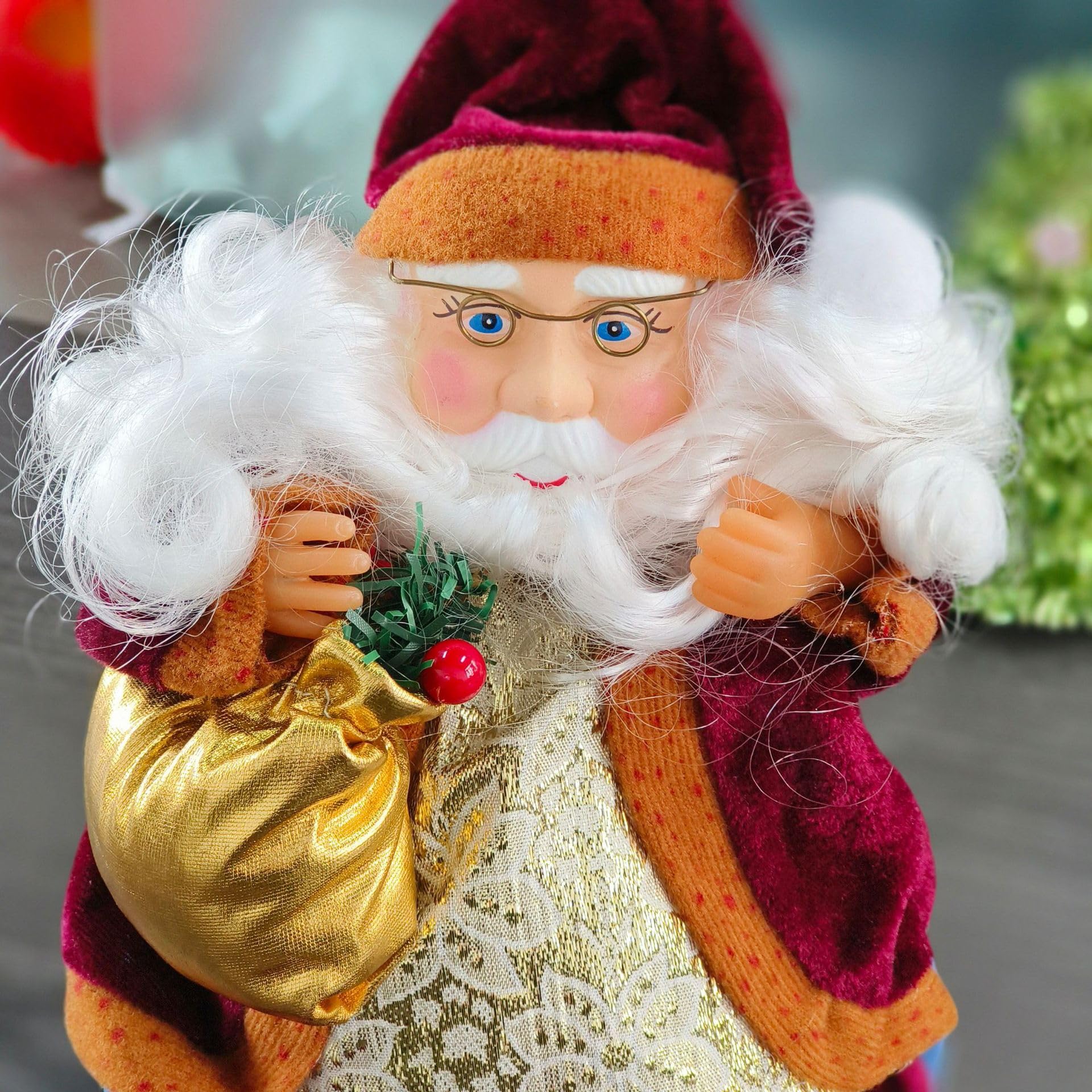 Amazon.com: ITODA Christmas Plush Decor Dolls Sitting Shelf Santa