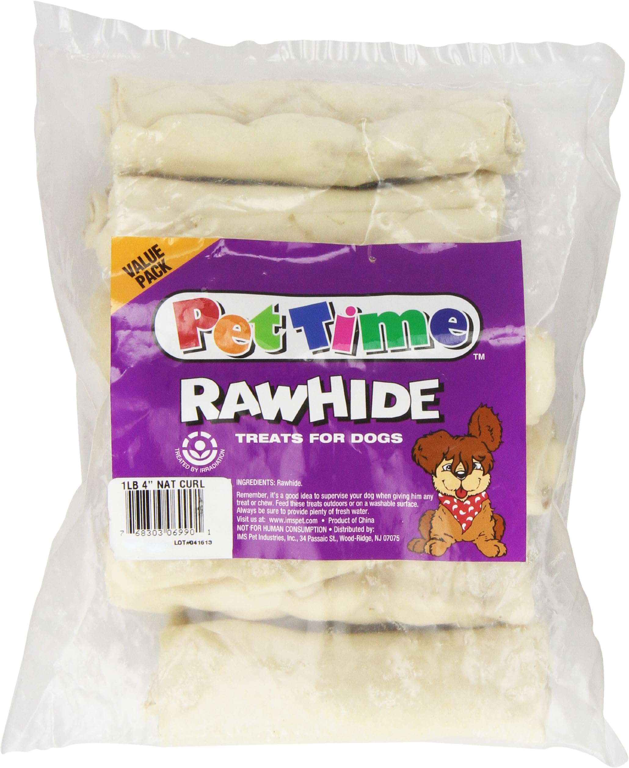 PetTime Rawhide Curl 1lb Value Pk