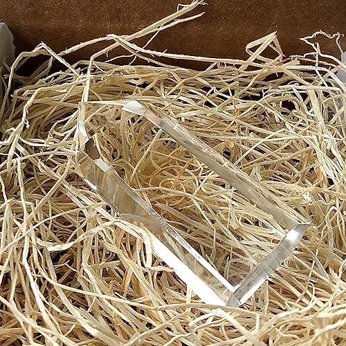 Miniatura 6 de Cuarzo transparente grande natural del Himalaya tibetano de alta altitud crudo de 6 lados de cristal de punta de cuarzo transparente. Punta de