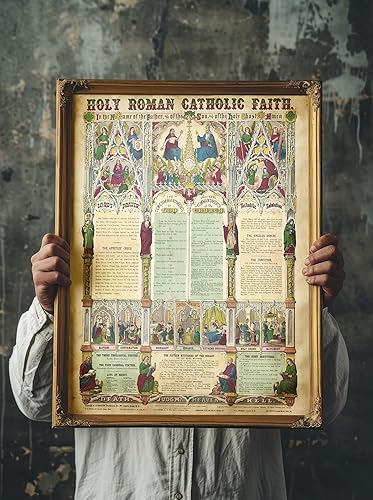 Miniatura 1 de Regalos de fe católica romana sagrada para mujeres y hombres – Decoración de pared religiosa espiritual de 1870, decoración para el aula del hogar,
