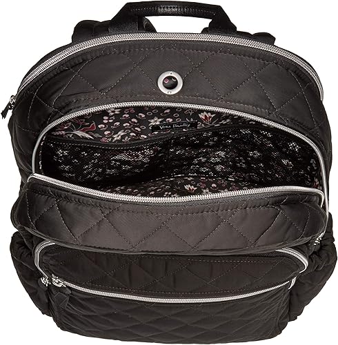 Miniatura 5 de Vera Bradley Mochila Campus de sarga de rendimiento, Negro, talla única