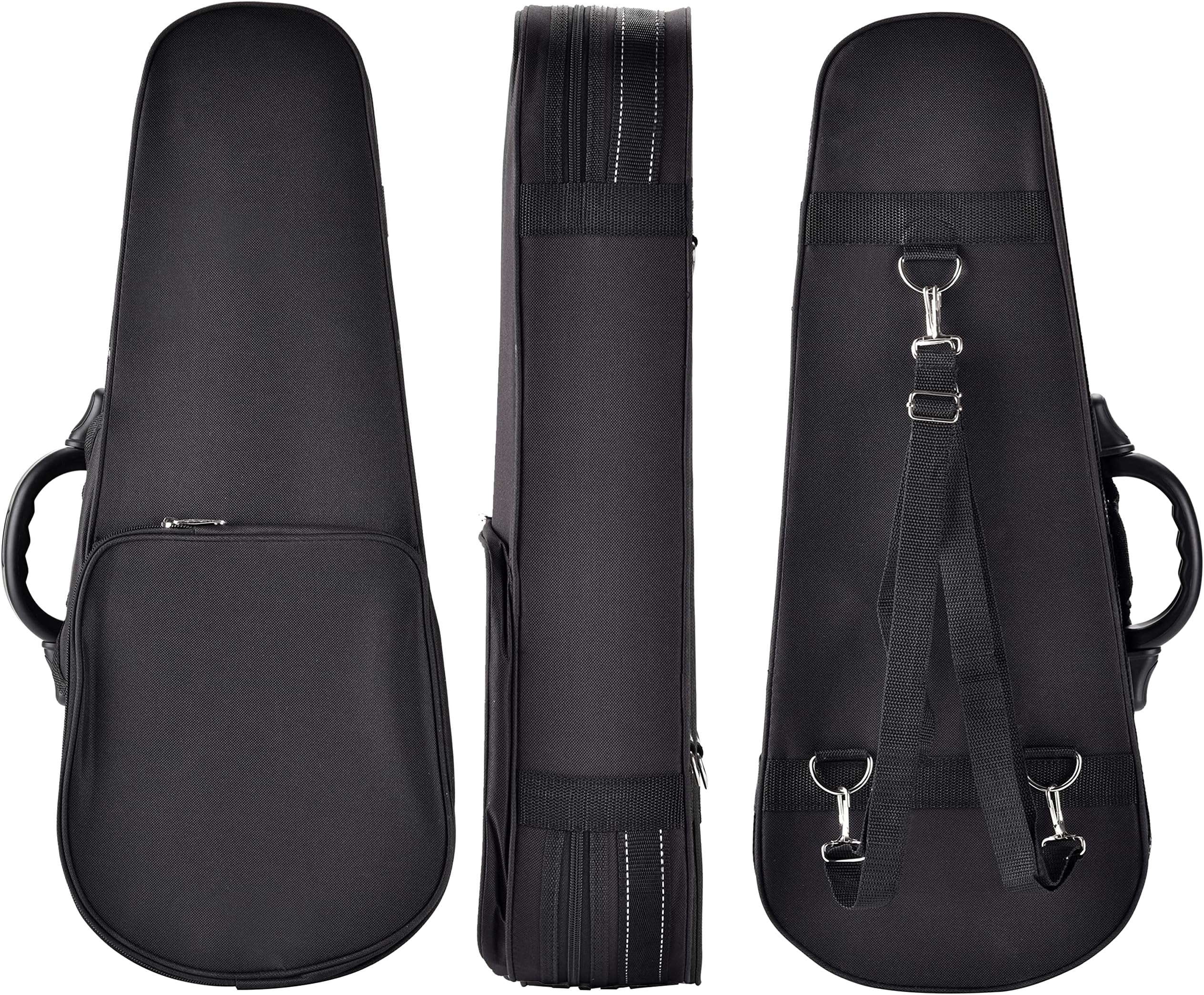 Kids Ukulele Case 21inch Soprano Ukulele Case Padded Protective Students Case Lightweight Foam case with Straps(black) (21inch)