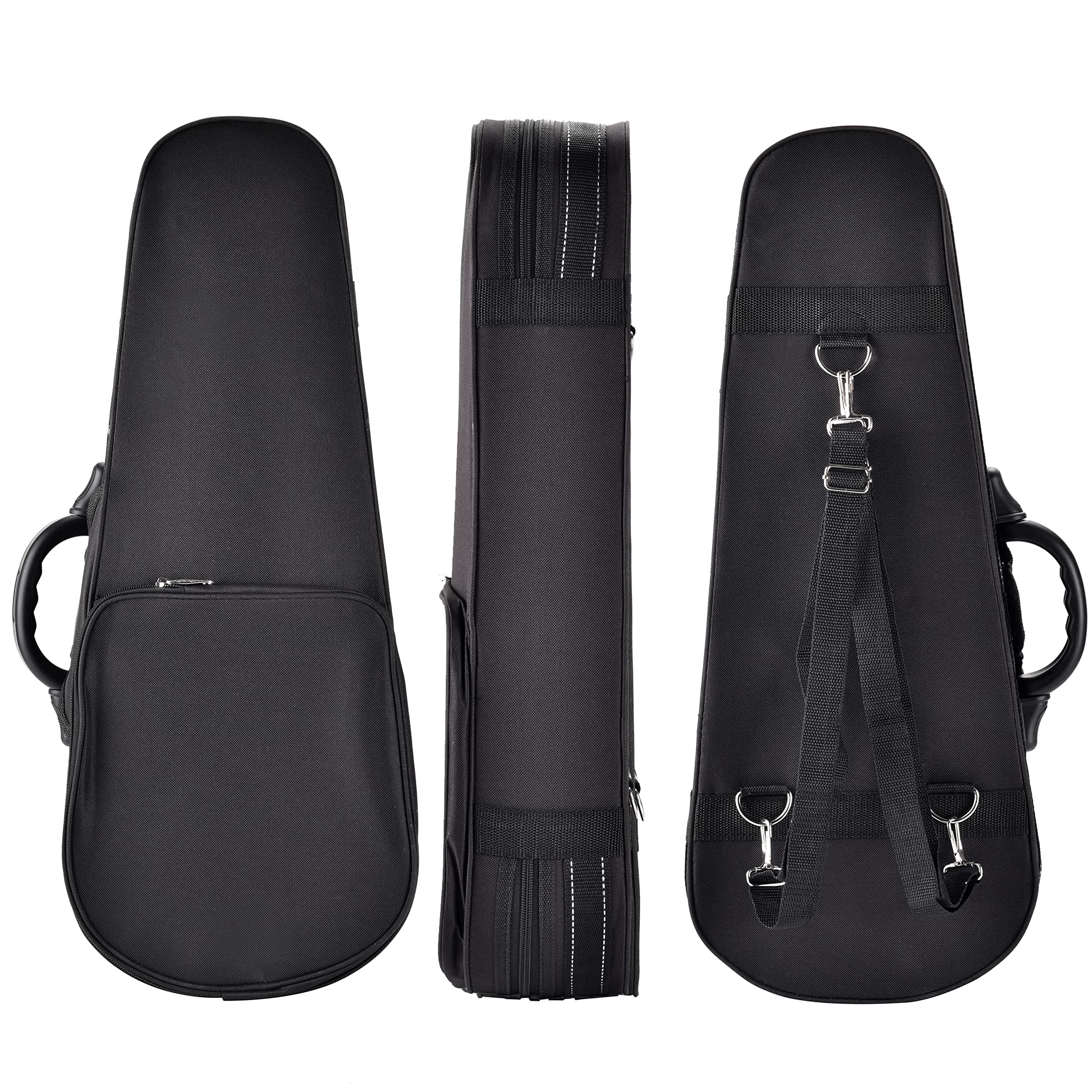 Kids Ukulele Case 21inch Soprano Ukulele Case Padded Protective Students Case Lightweight Foam case with Straps(black) (21inch)