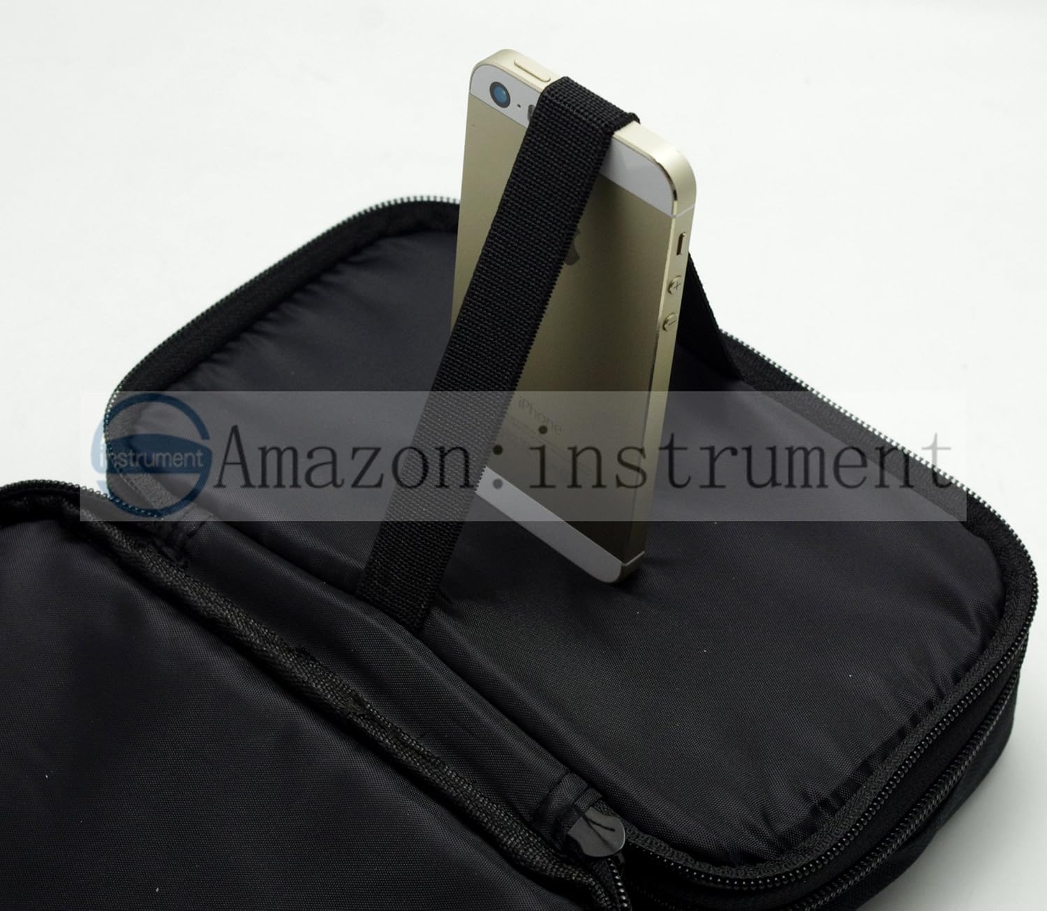 TH19 Double Layered Padded Carrying Zipper Soft Case with Wrist Strap Use for Multimeter Meter