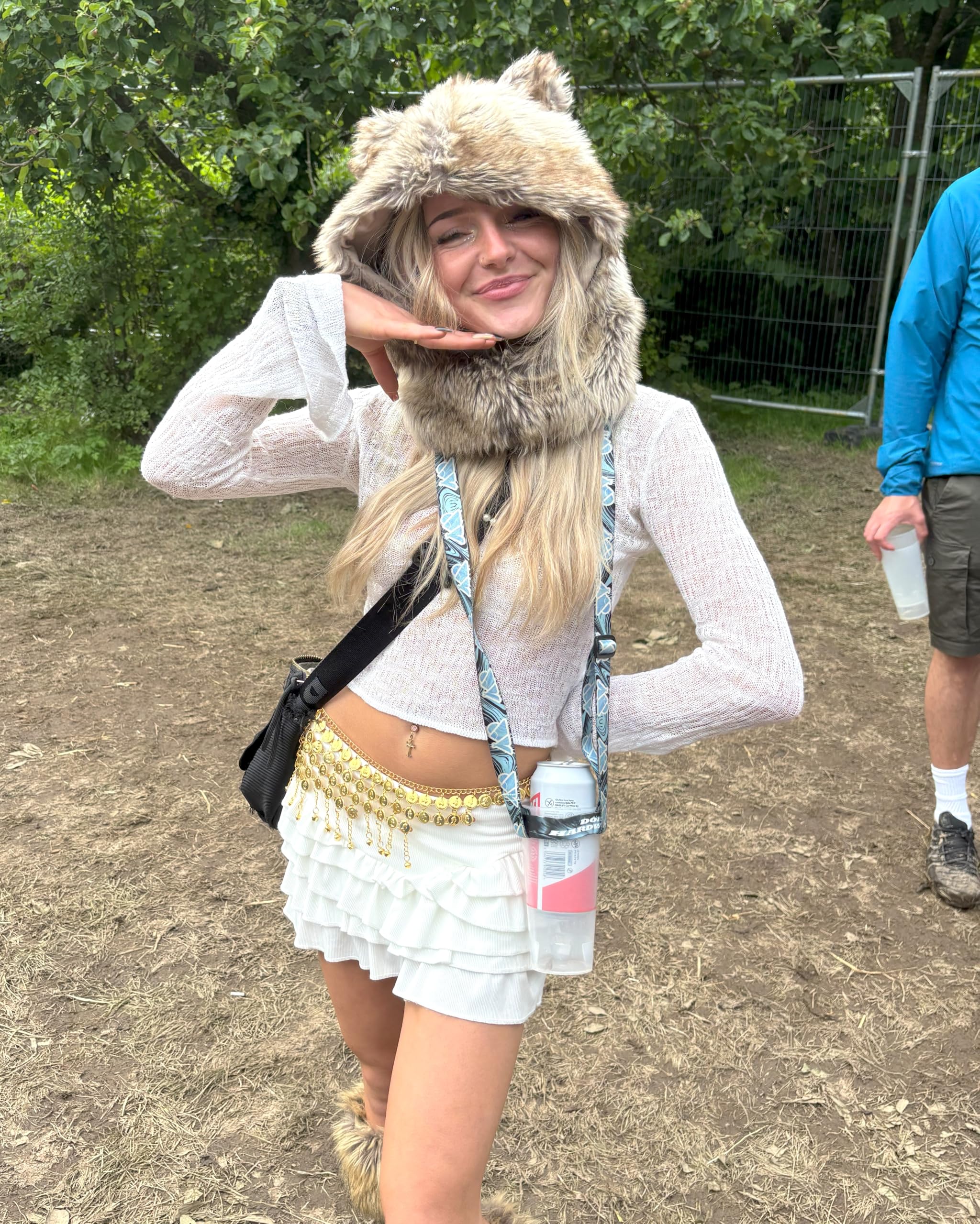 Porte Gourde & Porte Gobelet Festival – Lanière Bandoulière Mains Libres, Collier Porte Gobelet, Sac Bandoulière Bouteille, Accessoire Marche & Concerts