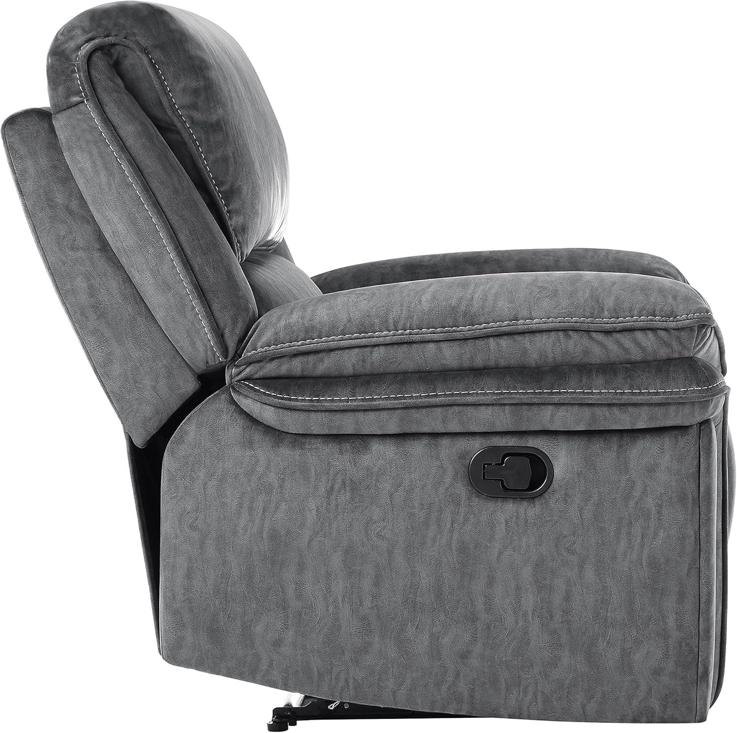 Lexicon Braddock Wall-Hugger Manual Double Reclining Loveseat, Gray