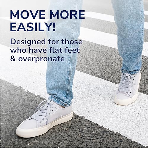 Miniatura 4 de Dr. Scholl's Plantillas de soporte de estabilidad, pies planos y soporte de arco bajo sobrepronación, mejora el equilibrio y la estabilidad, control