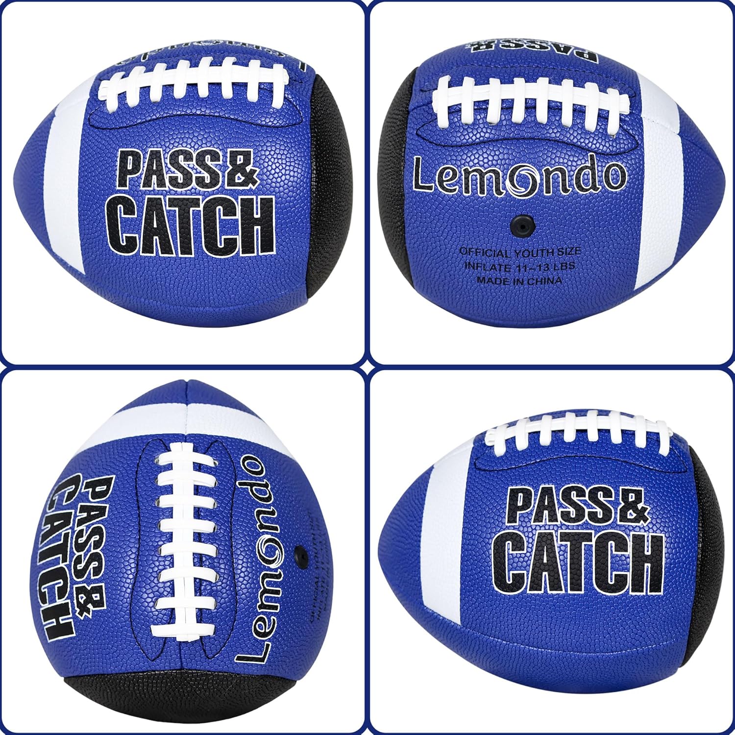 PassCatch Training Football, Combo Set, with Receiver Trainers Hand Straps, Enhance PassCatch Skills