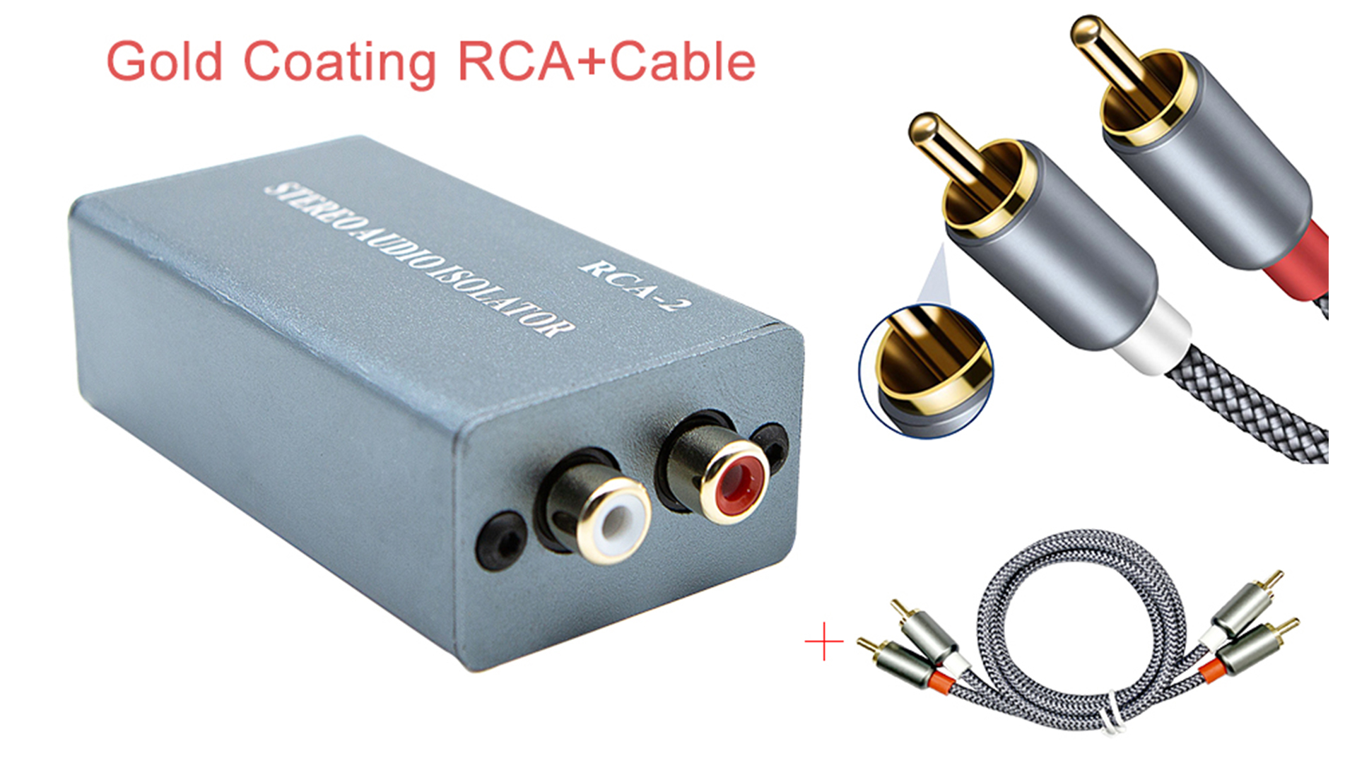 Amazon.com: WisWinDa Noise Isolator RCA Audio Hum Eliminator (No