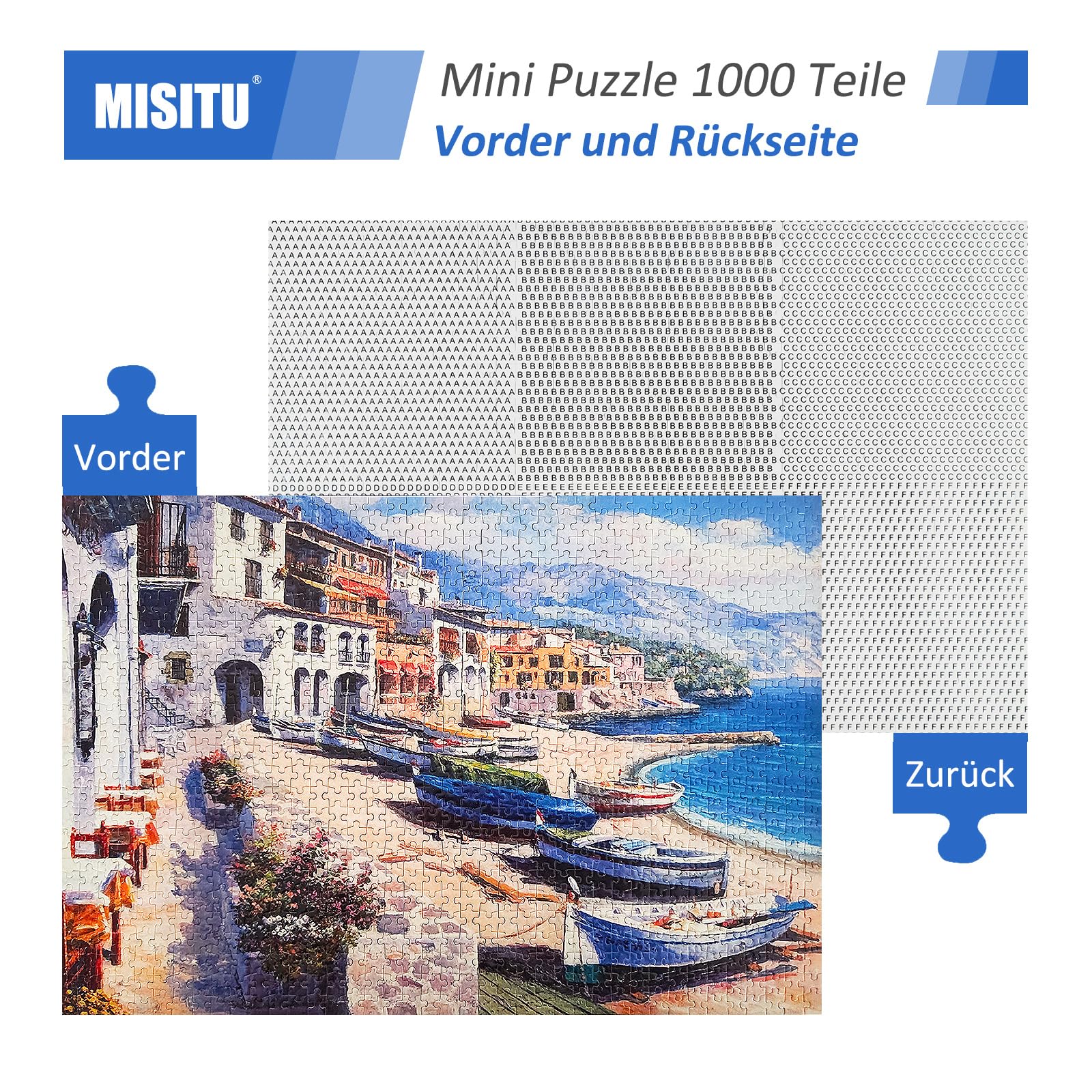 Puzzle 1000 Teile „Hütte Am Seeufer“ – 70 X 50 Cm, Mit Poster & Aufbewahrungstasche