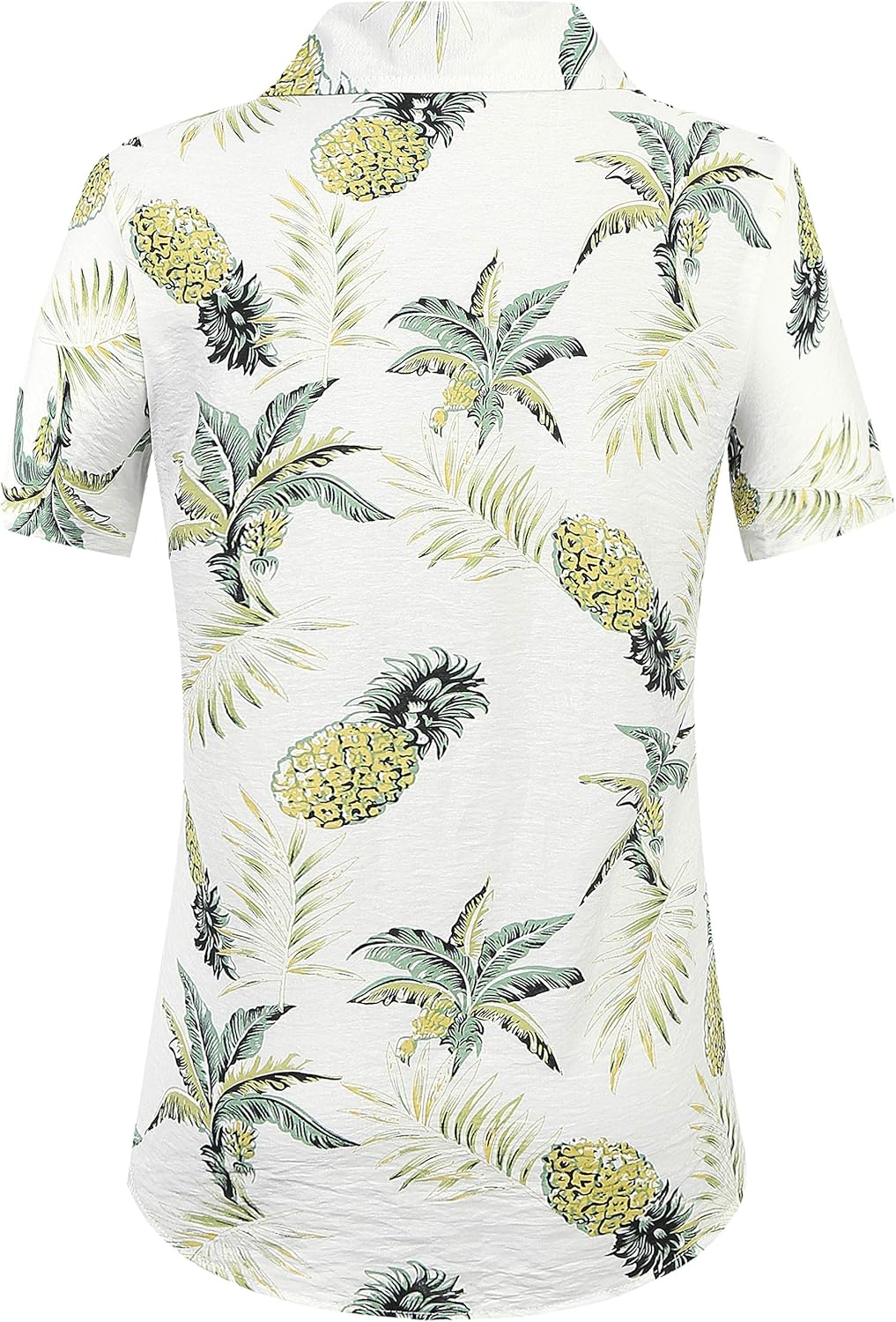 SSLR Womens Hawaiian Shirts Floral Short Sleeve Blouses Button Up Shirts for Women - Image 2