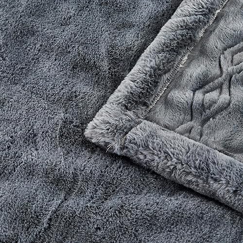 Miniatura 5 de LGYKUMEG Manta pesada de visón coreano de 10 libras, manta de forro polar de felpa cálida para invierno, sedosa suave y cálida, manta de cama