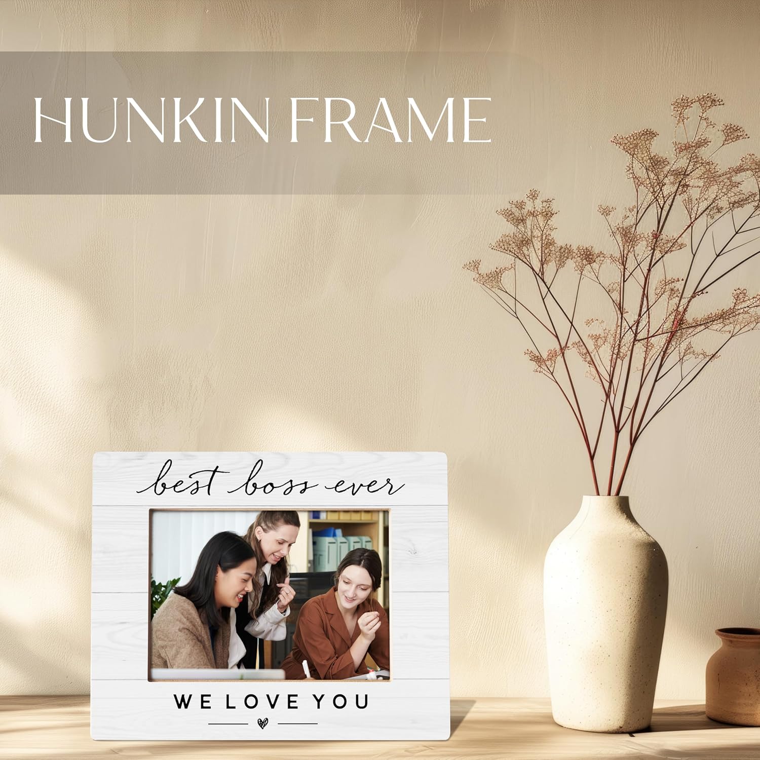 Boss Gifts Frame 5x7, Best Boss Ever Christmas Birthday Gifts for Men Women, Gift for Bosses Female Male Picture Photo Frames for Tabletop Desk Decor image 2