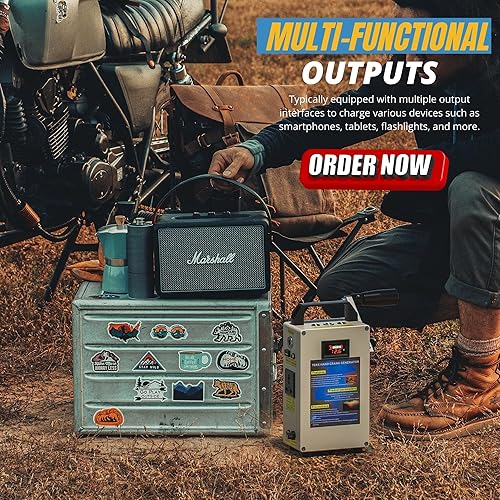 Miniatura 4 de Generador de manivela de mano de 150 W, estación de energía portátil con mango plegable, generador inversor pequeño de aleación de aluminio