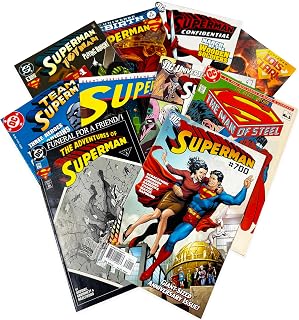 DC Superman Ultimate Comic Value Pack - 10 Unique Superman-Only Comics, Kid & Adult Friendly, No Dupes - Holiday Gift for Superhero Fans