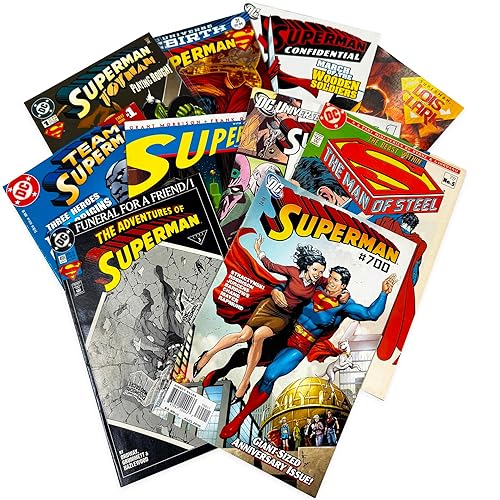 DC Superman Ultimate Comic Book Value Gift Set- 10 Different
