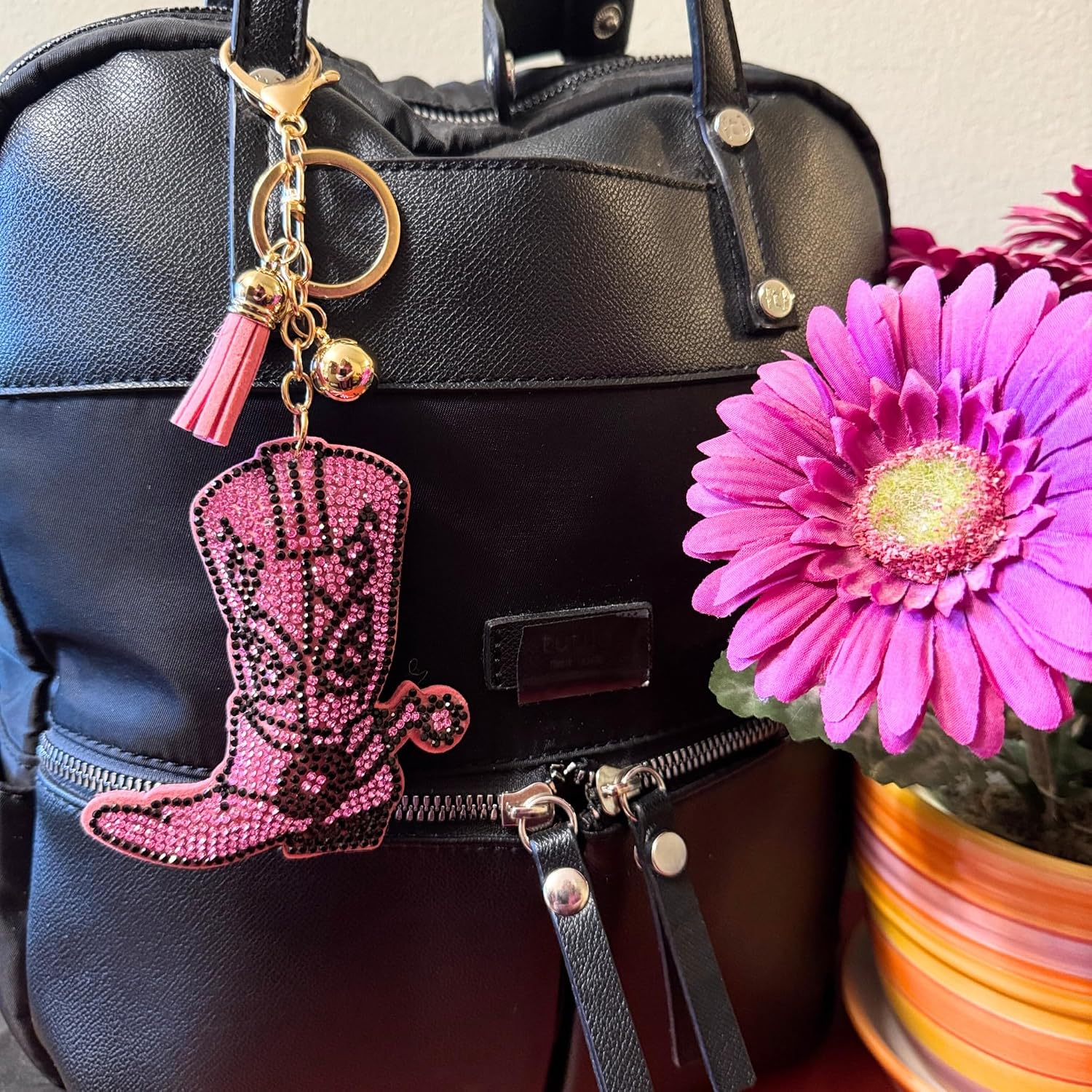 Popfizzy Rhinestone Keychains for Women and Girls, Bling Bag Charm, Sparkle Purse Charm, Backpack Charms, Gifts for Women image 2