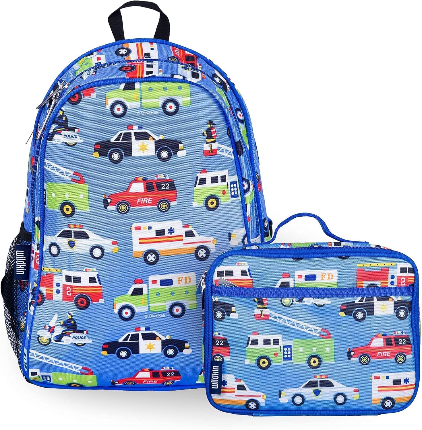 Wildkin 15 Inch Kids Backpack Bundle with Lunch Box Bag (Heroes)