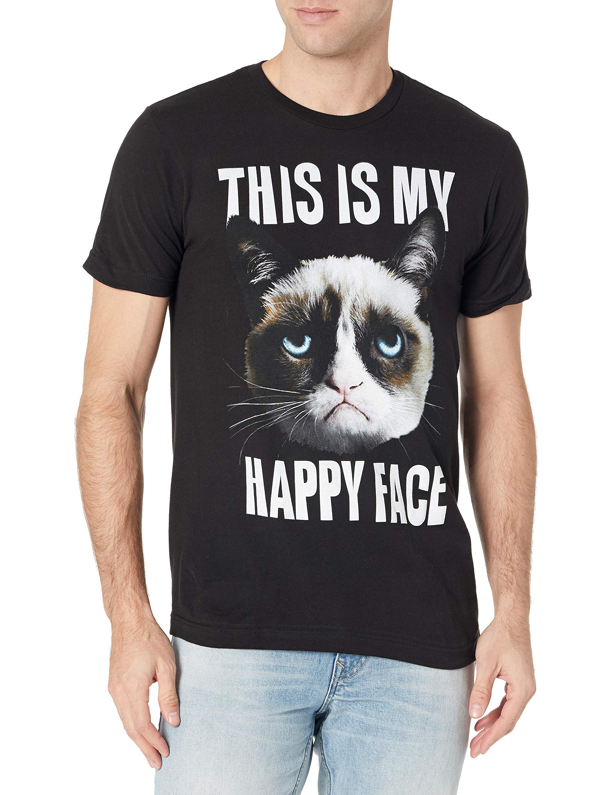Men's Grumpy Cat Happy Face T-Shirt