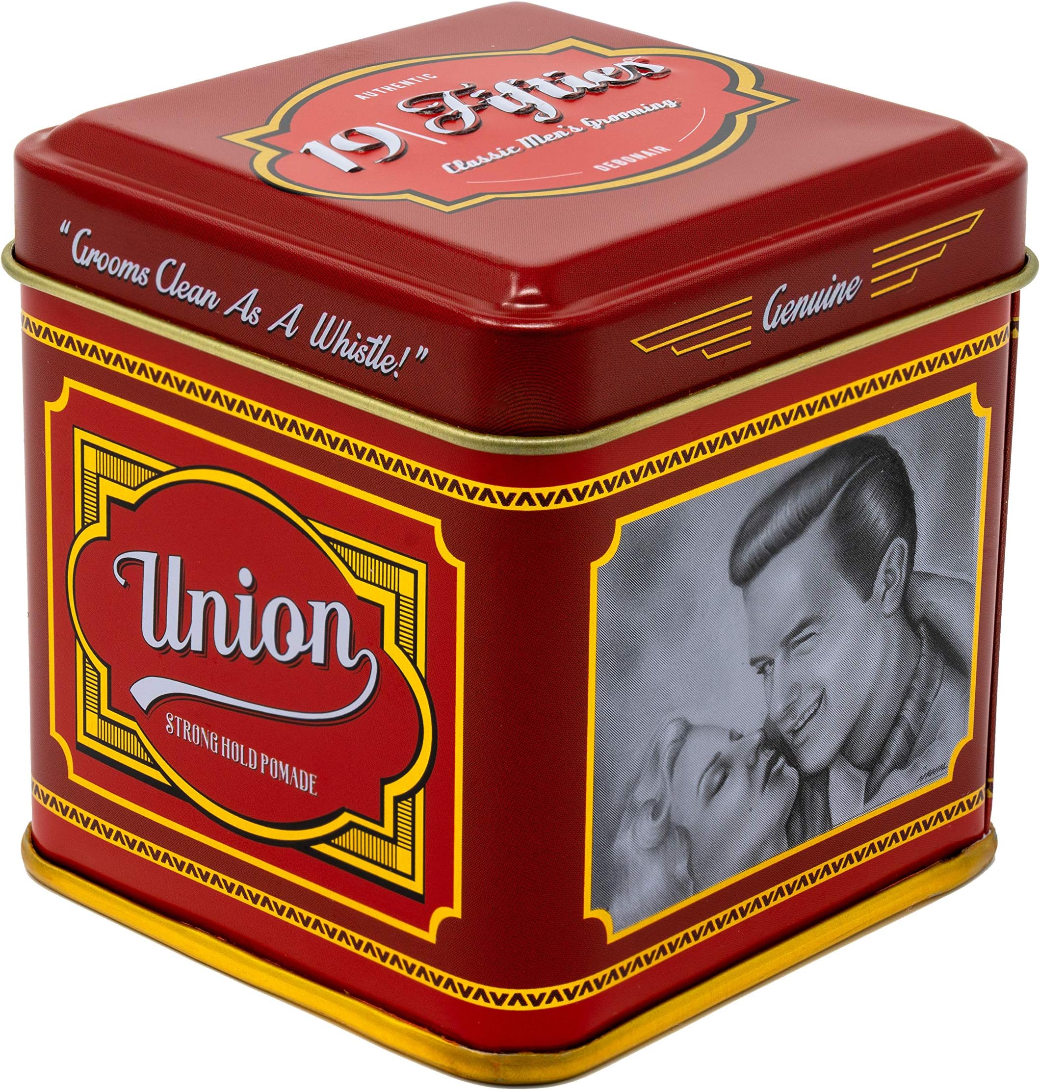 Strong Hold Pomade For Men - 4oz Beautifully Crafted Tin | All Day Firm Hold, Easily Washes Out With Water, Low Shine & Amazing Scent - Ideal For Gripping And Defining Pompadours, Side-Part Comb-Overs