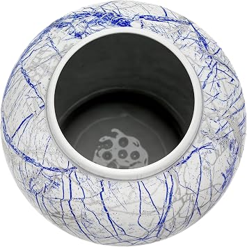 Red Lantern 18 Abstract Blue & Silver Temple Jar