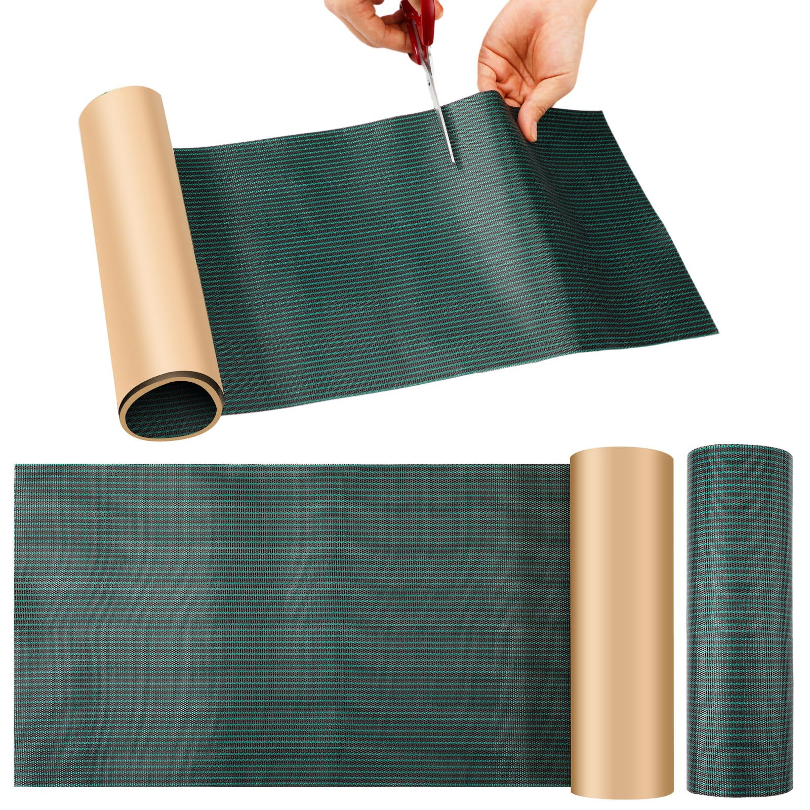 Pushglossy Kit de 2 rollos de parches de cubierta de seguridad para piscina, kit de reparación de parches de piscina de 39 x 8 pulgadas, parche de malla autoadhesiva para cubierta de piscina de
