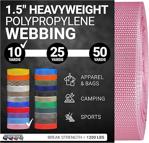 Vista 32 de Strapworks Correa de polipropileno pesado: correas de polietileno resistentes para reparación de equipos de bricolaje al aire libre, 1.5 pulgadas