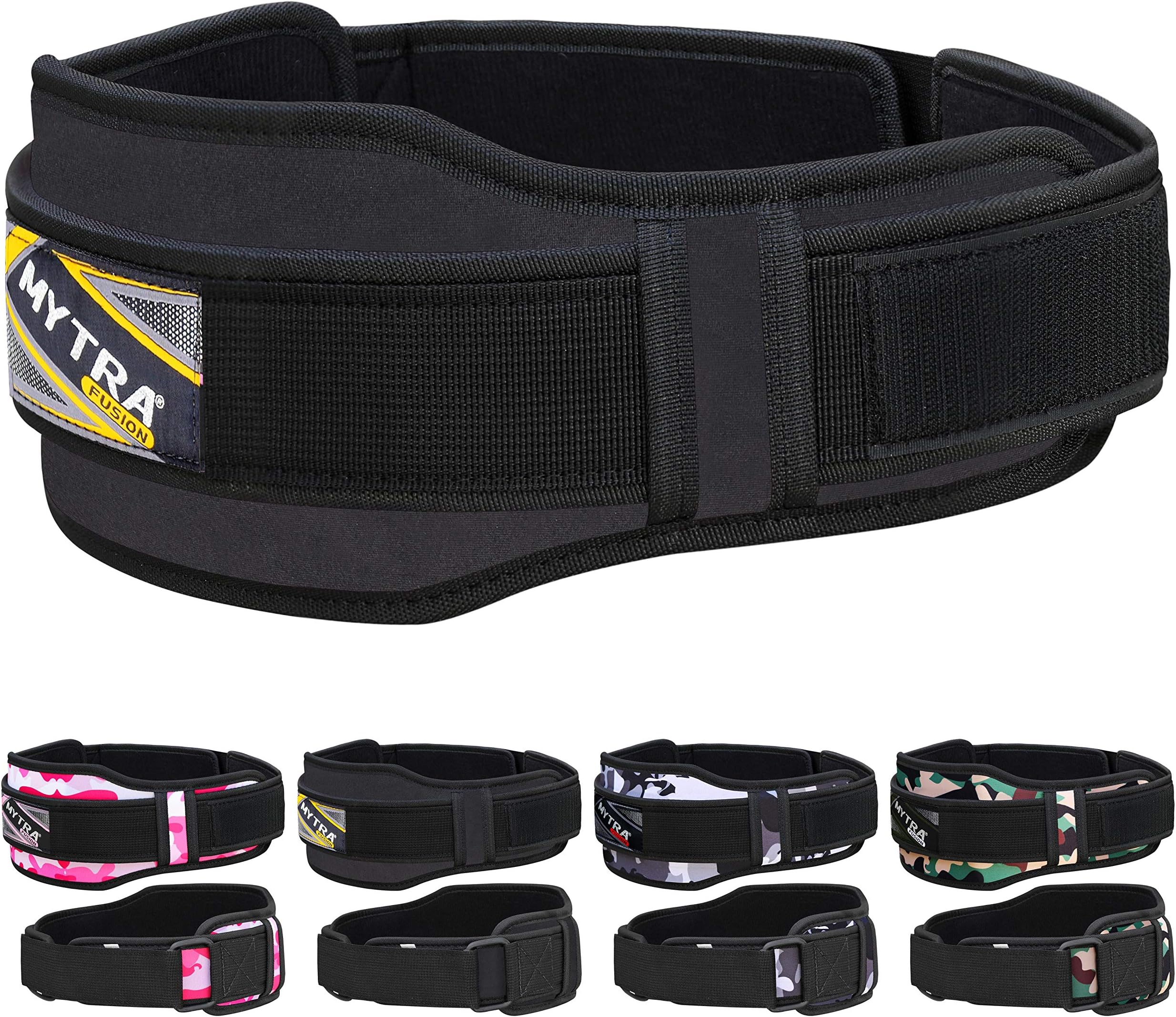 Mytra FusionUnisex Gym Belt Fitness Belt for Exercise, Weightlifting, Powerlifting, Back Support Neoprene Belt