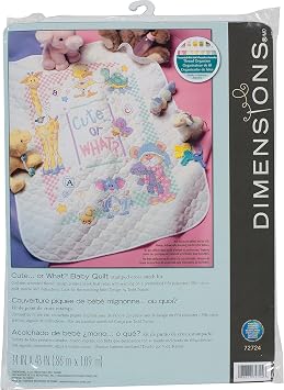 Dimensions Stamped Cross Stitch Baby Quilt 34" X 43"