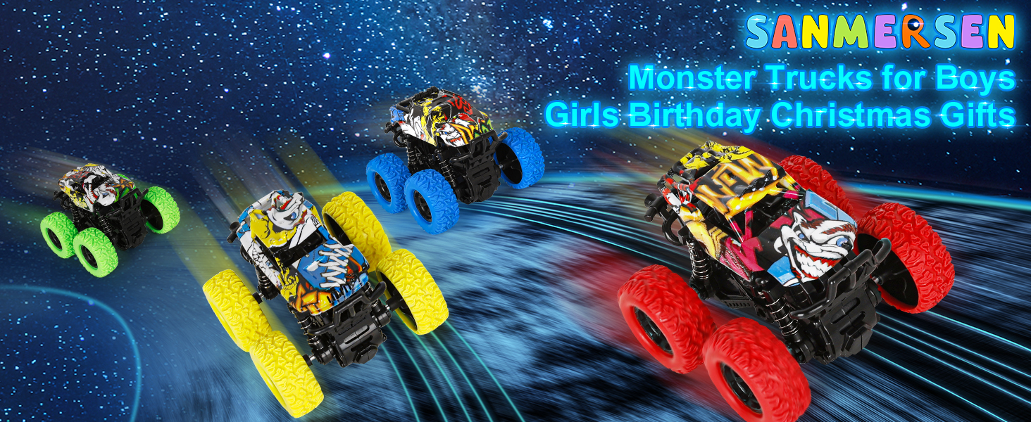 Amazon.com: M SANMERSEN Monster Truck Toys for Ages 2-4, Friction