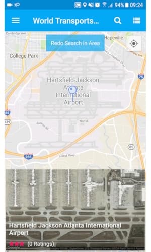 World Transports database map